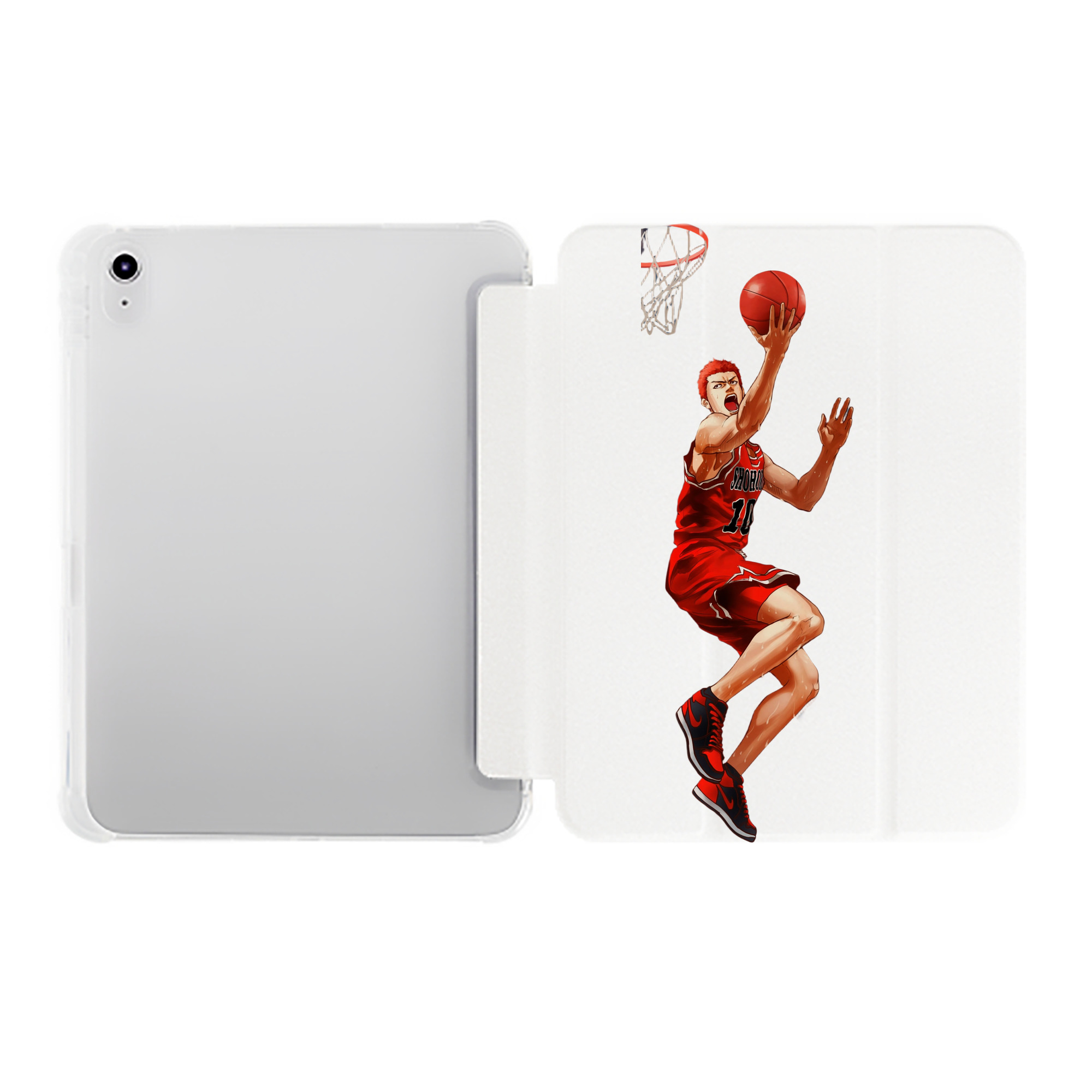 （画像用） SLAM DUNK／スラムダンク IPad ケース ペン収納付き 三つ折りスタンド PUレザー×シリコン 対応機種9.5/10.5/10.9インチ